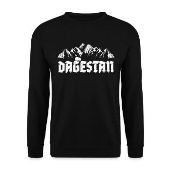 Dagestan Dagestani Dagestaner Mountains Bär - Unisex Pullover - Schwarz - Vorne - Alina (178cm) & Michal (187cm)