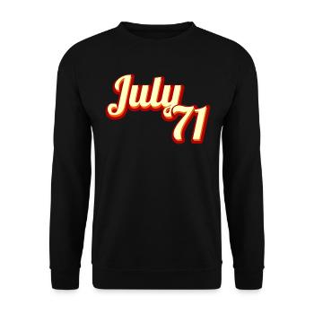 71 juillet 1971 Vintage Retro 50 Years Gift - Sweat-shirt Unisexe - noir - Devant - Alina (178cm) & Michal (187cm)
