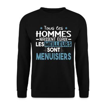 Menuisier Bois Métier Menuiserie Cadeau Humour - Sweat-shirt Unisexe - noir - Devant - Alina (178cm) & Michal (187cm)