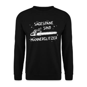 Männerglitzer - Unisex Pullover - Schwarz - Vorne - Alina (178cm) & Michal (187cm)