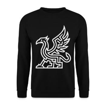 Symbole nordique mystique – Griffon ailé - Sweat-shirt Unisexe - noir - Devant - Alina (178cm) & Michal (187cm)