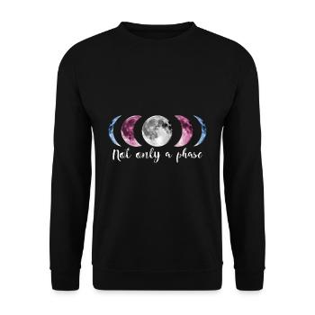 LGBT Transgender Phase Mond LGBTQ Street Day Demo - Unisex Pullover - Schwarz - Vorne - Alina (178cm) & Michal (187cm)