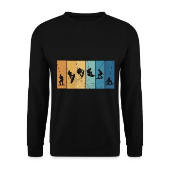 Wakeboard Ski nautique Wakeboard Wakeboard Wakeboard - Sweat-shirt Unisexe - noir - Devant - Alina (178cm) & Michal (187cm)