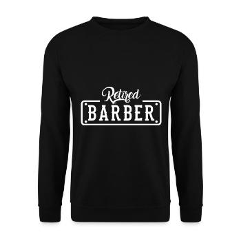 Coiffeur à la retraite Coiffeur retraité - Sweat-shirt Unisexe - noir - Devant - Alina (178cm) & Michal (187cm)