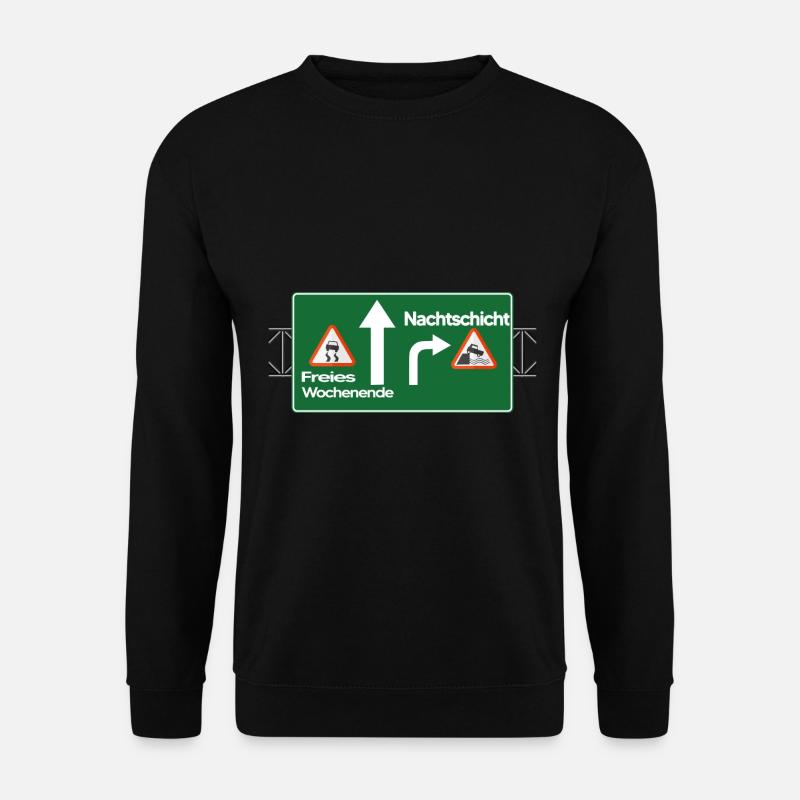 nachtschicht modus nachtarbeit schichtarbeit nacht - Unisex Pullover - Schwarz
