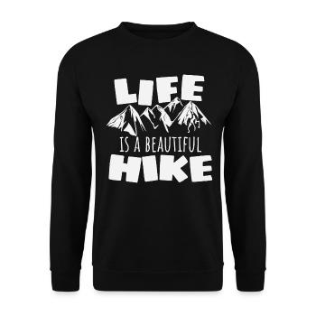 La vie est un beau cadeau de randonnée - Sweat-shirt Unisexe - noir - Devant - Alina (178cm) & Michal (187cm)