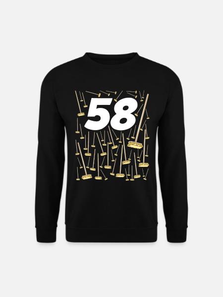 58 Besen Geburtstagsgeschenk 58 Jahre - Unisex Pullover - Schwarz