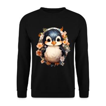 Pingouin - Sweat-shirt Unisexe - noir - Devant - Alina (178cm) & Michal (187cm)