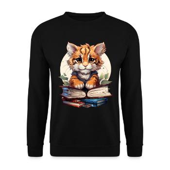Tiger - Unisex Sweatshirt - black - Front - Alina (178cm) & Michal (187cm)
