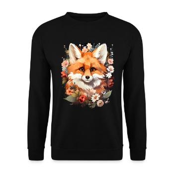 Fuchs - Unisex Pullover - Schwarz - Vorne - Alina (178cm) & Michal (187cm)