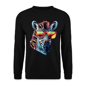 Zebra Sonnenbrille - Unisex Pullover - Schwarz - Vorne - Alina (178cm) & Michal (187cm)