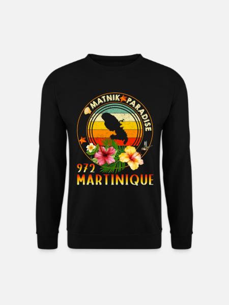 Martinique Paradise Matnik 972 Vintage Damen Herren - Unisex Pullover - Schwarz