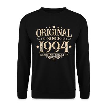 Original depuis 1994 Vintage Vintage anniversaire - Sweat-shirt Unisexe - noir - Devant - Alina (178cm) & Michal (187cm)