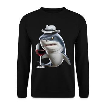 Hai Wein - Unisex Pullover - Schwarz - Vorne - Alina (178cm) & Michal (187cm)