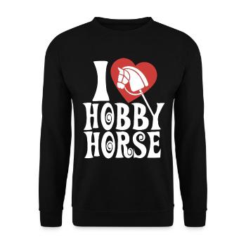 J’aime hobby cheval - Coeur - Hobby - Sweat-shirt Unisexe - noir - Devant - Alina (178cm) & Michal (187cm)