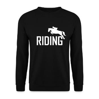 équitation - Sweat-shirt Unisexe - noir - Devant - Alina (178cm) & Michal (187cm)