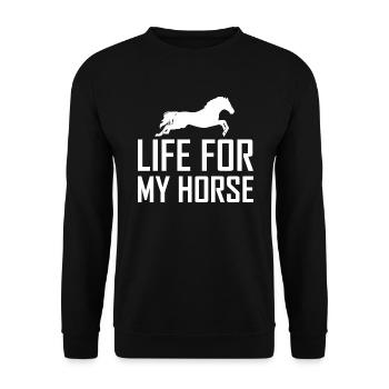 équitation - Sweat-shirt Unisexe - noir - Devant - Alina (178cm) & Michal (187cm)