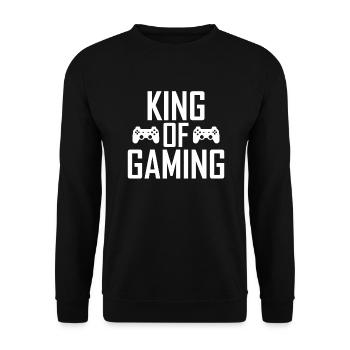 King of gaming - Unisex Sweatshirt - black - Front - Alina (178cm) & Michal (187cm)