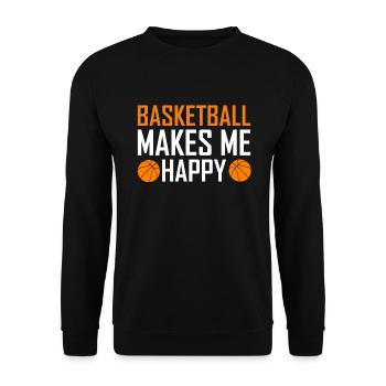 Joueur de basket-ball joueur de basket-ball - Sweat-shirt Unisexe - noir - Devant - Alina (178cm) & Michal (187cm)