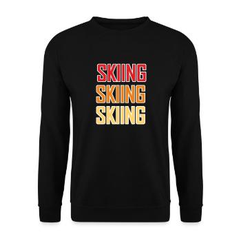 Ski Ski Ski - Unisex Pullover - Schwarz - Vorne - Alina (178cm) & Michal (187cm)