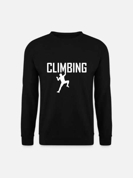 Climbing bouldering climber climbing mountain wall - Unisex Sweatshirt - black