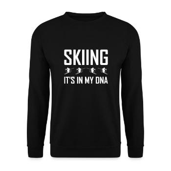 ski - Unisex Sweatshirt - black - Front - Alina (178cm) & Michal (187cm)