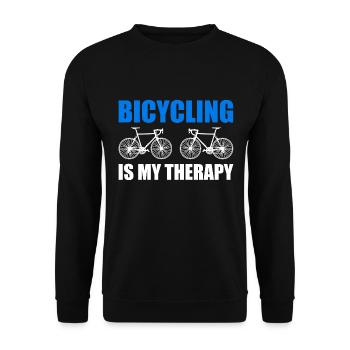 Fahrradfahren - Unisex Pullover - Schwarz - Vorne - Alina (178cm) & Michal (187cm)