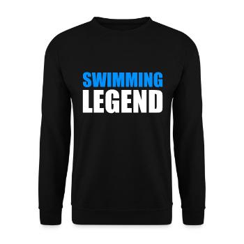 Schwimmen Legende - Unisex Pullover - Schwarz - Vorne - Alina (178cm) & Michal (187cm)