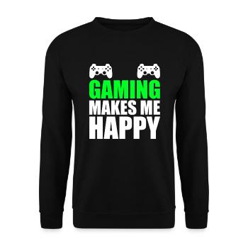 Gaming - Sweat-shirt Unisexe - noir - Devant - Alina (178cm) & Michal (187cm)