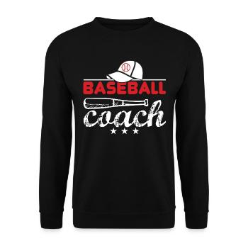 Baseballcoach - Unisex Pullover - Schwarz - Vorne - Alina (178cm) & Michal (187cm)