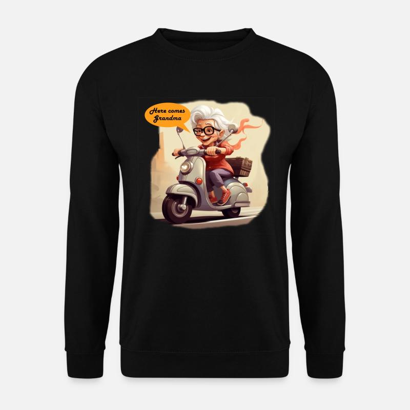 Cool granny rides scooter - Unisex Sweatshirt - black