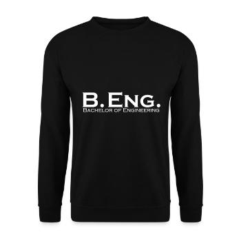 Bachelor of Engineering BEng - Unisex Sweatshirt - black - Front - Alina (178cm) & Michal (187cm)