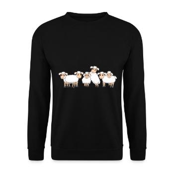Lamb - Unisex Sweatshirt - black - Front - Alina (178cm) & Michal (187cm)