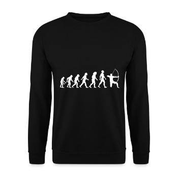 Bogenschießen Bogenschiessen Bogensport - Unisex Pullover - Schwarz - Vorne - Alina (178cm) & Michal (187cm)