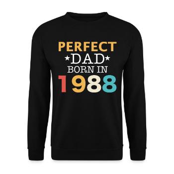 1988 88 - Unisex Pullover - Schwarz - Vorne - Alina (178cm) & Michal (187cm)
