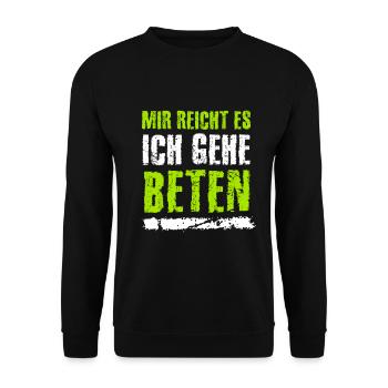 Beter, beten, Anbeten,Christliche Sprüche,Jesus - Unisex Pullover - Schwarz - Vorne - Alina (178cm) & Michal (187cm)