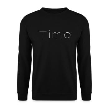 Timo, Timotheus, Timo Geschenk,Timon - Unisex Pullover - Schwarz - Vorne - Alina (178cm) & Michal (187cm)