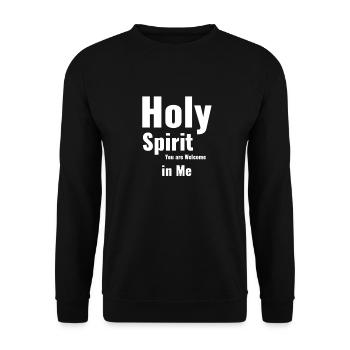 Holy Spirit Heiliger Geist - Unisex Sweatshirt - black - Front - Alina (178cm) & Michal (187cm)