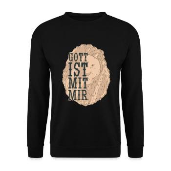 Gott ist mit Mir - Unisex Pullover - Schwarz - Vorne - Alina (178cm) & Michal (187cm)