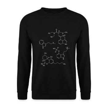 Moleküle - Unisex Pullover - Schwarz - Vorne - Alina (178cm) & Michal (187cm)
