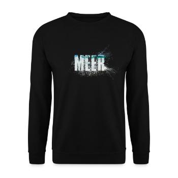 Meer - Unisex Pullover - Schwarz - Vorne - Alina (178cm) & Michal (187cm)