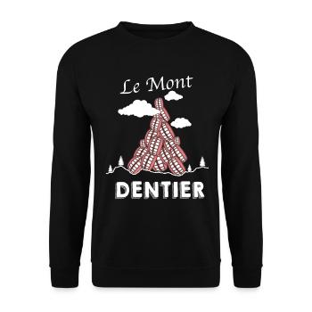 Humour métier dentiste, Idée cadeau drôle dentiste - Sweat-shirt Unisexe - noir - Devant - Alina (178cm) & Michal (187cm)