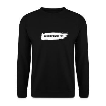 Wahrheit macht Frei - Unisex Pullover - Schwarz - Vorne - Alina (178cm) & Michal (187cm)