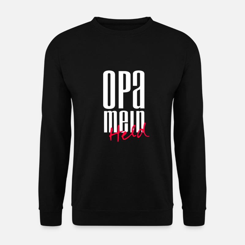 Opa mein Held - Unisex Pullover - Schwarz