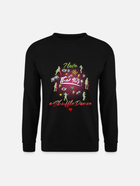 Shuffledance Eurodance aus the 90s die 90er - Unisex Pullover - Schwarz