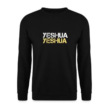 Yeshua Jesus Christus Name Christliche Geschenke - Unisex Pullover - Schwarz - Vorne - Alina (178cm) & Michal (187cm)