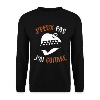 Cadeau pour Guitariste | Humour Guitare | Rock Mus - Sweat-shirt Unisexe - noir - Devant - Alina (178cm) & Michal (187cm)