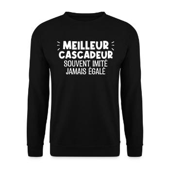 MEILLEUR CASCADEUR souvent imité jamais égalé - Sweat-shirt Unisexe - noir - Devant - Alina (178cm) & Michal (187cm)