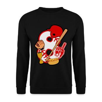 Baseball 8. Geburtstagsparty Nummer 8 - 8 Jahre - Unisex Pullover - Schwarz - Vorne - Alina (178cm) & Michal (187cm)