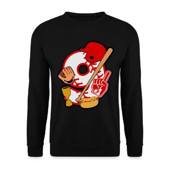 Baseball 9. Geburtstagsparty Nummer 9 - 9 Jahre - Unisex Pullover - Schwarz - Vorne - Alina (178cm) & Michal (187cm)